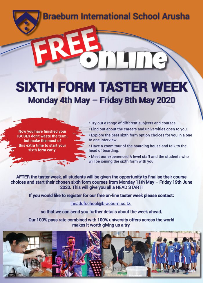 Free Online Sixth Form Taster Week